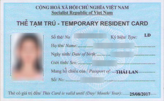 Dịch vụ làm thẻ tạm trú cho người nước ngoài.