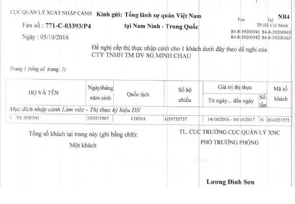 Dịch vụ xin công văn nhập cảnh nhanh tại Sài Gòn | Visa Thái Dương