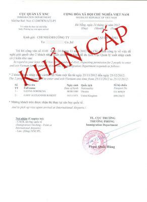 Duyệt công văn khẩn cấp vào Việt Nam