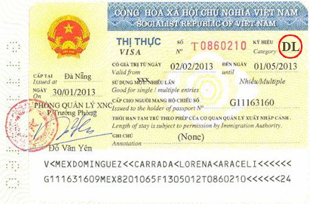 Kí hiệu thị thực visa Việt Nam năm 2017