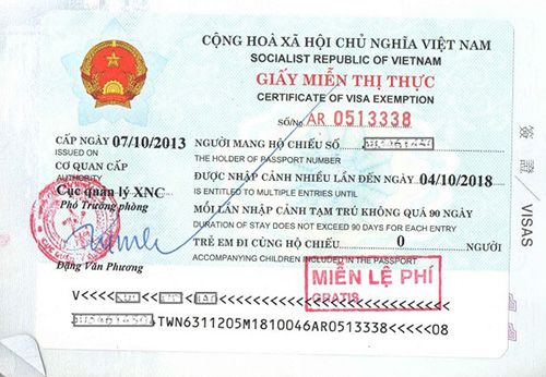 Như thế nào là visa miễn thị thực ?