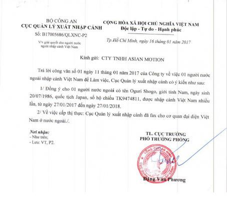 Xin công văn nhập cảnh cho quốc tịch khó