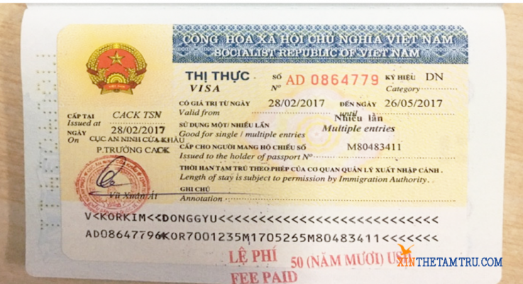 Hướng dẫn xin visa 1 năm nhiều lần