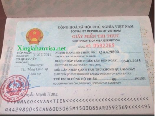 Xin miễn thị thực cho người nước ngoài vào Việt Nam