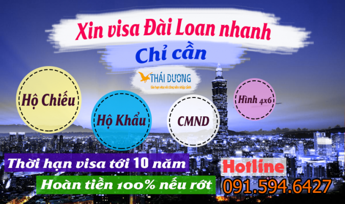 Visa đi Đài Loan năm 2018 mới nhất