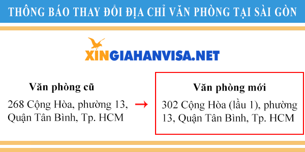 Thay Đổi Địa Chỉ Văn Phòng Visa Thái Dương
